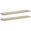 Image de Vidaxl étagères murales flottantes 2 pcs chêne 120x23,5x3,8 cm mdf 323884