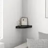 Image de 323889 Floating Corner Shelf High Gloss Black 25x25x3,8 Cm Mdf Vidaxl