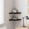 Image de Étagères D'angle Flottantes 2pcs Noir Brillant 35x35x3,8 Cm Mdf Vidaxl