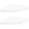 Image de Vidaxl étagères d'angle flottantes 2 pièces blanc 35x35x3,8 cm mdf 323917