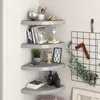 Image de vidaXL Étagères dangle flottantes 4 pcs gris 35x35x38 cm MDF 323924