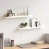 Image de Étagères À Rebord Pour Cadre Photo 2 Pcs Blanc 60x9x3 Cm Mdf Vidaxl