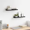 Image de Étagères À Rebord Pour Cadre Photo 2 Pcs Noir 40x9x3 Cm Mdf Vidaxl