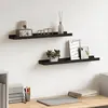 Image de Étagères À Rebord Pour Cadre Photo 2 Pcs Noir 60x9x3 Cm Mdf Vidaxl