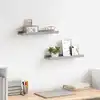 Image de Étagères À Rebord Pour Cadre Photo 2 Pcs Gris 40x9x3 Cm Mdf Vidaxl