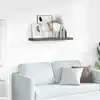 Image de Étagères À Rebord Pour Cadre Photo 2 Pcs Gris 80x9x3 Cm Mdf Vidaxl