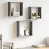 Image de Étagères Murales Sous Forme De Cube 3 Pcs Gris Mdf Vidaxl