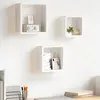 Image de Étagères Murales Sous Forme De Cube 3 Pcs Blanc Mdf Vidaxl