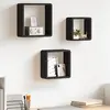 Image de Étagères Murales Sous Forme De Cube 3 Pcs Noir Mdf Vidaxl