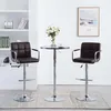 Image de Tabourets De Bar Lot De 2 Marron Similicuir Vidaxl