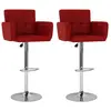 Image de Tabourets De Bar Lot De 2 Rouge Bordeaux Similicuir Vidaxl
