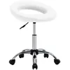 Image de Chaise De Travail Roulante Blanc Similicuir Vidaxl