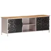 Image de vidaXL Meuble TV 120x30x40 cm Bois de manguier brut