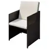 Image de Vidaxl chaises de jardin 3 pcs marron 56 x 52 x 87 cm poly rotin