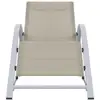 Image de Vidaxl chaise longue textilène et aluminium crème