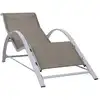 Image de Chaise Longue Textilène Et Aluminium Taupe Vidaxl
