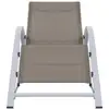 Image de Vidaxl chaise longue textilène et aluminium taupe