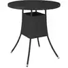 Image de Table De Jardin Noir 70x70x73 Cm Résine Tressée Vidaxl