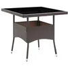 Image de Table De Salle À Manger De Jardin Marron Résine Tressée Vidaxl