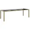 Image de Table De Jardin Avec Dessus En Verre Beige Résine Tressée Vidaxl