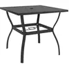 Image de Table De Jardin Anthracite 81,5x81,5x72 Cm Acier Vidaxl