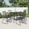 Image de Chaises De Jardin Lot De 4 Noir 58x59x85,5 Cm Rotin Pvc Vidaxl
