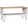 Image de Table Basse New York Blanc Et Naturel Bois De Pin Massif Vidaxl
