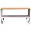 Image de Vidaxl table basse new york blanc et naturel bois de pin massif
