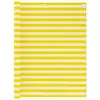 Image de Écran De Balcon Jaune Et Blanc 120x500 Cm Pehd Vidaxl