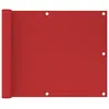 Image de Écran De Balcon Rouge 75x300 Cm Pehd Vidaxl
