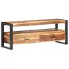 Image de Meuble Tv 120x35x45 Cm Bois Massif Avec Finition Miel Vidaxl