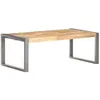 Image de vidaXL Table basse 110x60x40 cm Bois de manguier brut