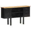 Image de vidaXL Buffet 110x30x65 cm Bois de manguier massif brut et acier 321571