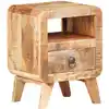 Image de Table De Chevet 30x30x41 Cm Bois De Manguier Brut Vidaxl