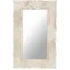 Image de Miroir Blanc 80x50 Cm Bois De Manguier Massif Vidaxl