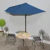 Image de Parasol De Balcon Avec Mât En Aluminium Bleu 270x144x222cm Demi Vidaxl