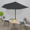 Image de vidaXL Parasol de balcon avec mât en aluminium Noir 300x155x223cm Demi 312504