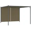 Image de Pergola de jardin - vidaXL - 3x3 m - Taupe - Acier enduit de poudre - Toit rétractable 180 g/m²