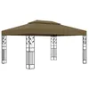 Image de Tonnelle Avec Double Toit 3x4 M Taupe 180 G/m² Vidaxl