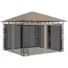 Image de Belvédère Avec Moustiquaire 3x3x2,73 M Taupe 180 G/m² Vidaxl