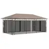 Image de Belvédère Avec Moustiquaire 6x3x2,73 M Taupe 180 G/m² Vidaxl