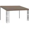 Image de Belvédère Mural 4x3 M Taupe Tissu Vidaxl