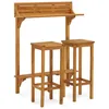 Image de vidaXL Ensemble de bar de balcon 3 pcs Bois dacacia solide 310254