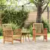 Image de Chaises De Jardin Lot De 2 Bois D'acacia Massif Vidaxl