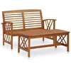 Image de vidaXL Salon de jardin 2 pcs Bois dacacia solide 310272