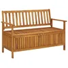 Image de Banc De Rangement De Jardin 120 Cm Bois D'acacia Solide Vidaxl