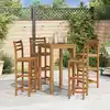 Image de Tabourets De Bar Lot De 4 Bois D'acacia Solide Vidaxl