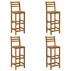 Image de vidaXL Tabourets de bar 4 pcs Bois dacacia solide