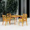 Image de Table De Jardin 110x110x75 Cm Bois D'acacia Solide Vidaxl