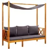 Image de vidaXL Banc de jardin avec auvent Bois dacacia solide